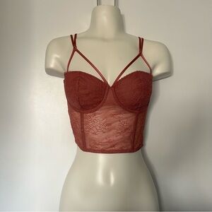 Victoria's Secret Rusty Pink ‘Very Sexy’ Lace Bustier